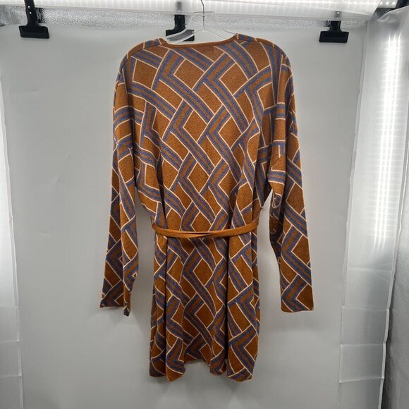 Forever 21 Women's Long Sleeve Open Front Cardigan Gold Shimmer/Multi Large - Picture 7 of 9